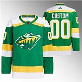 Men's Minnesota Wild Custom Green 2022-23 Reverse Retro Stitched Jersey,baseball caps,new era cap wholesale,wholesale hats